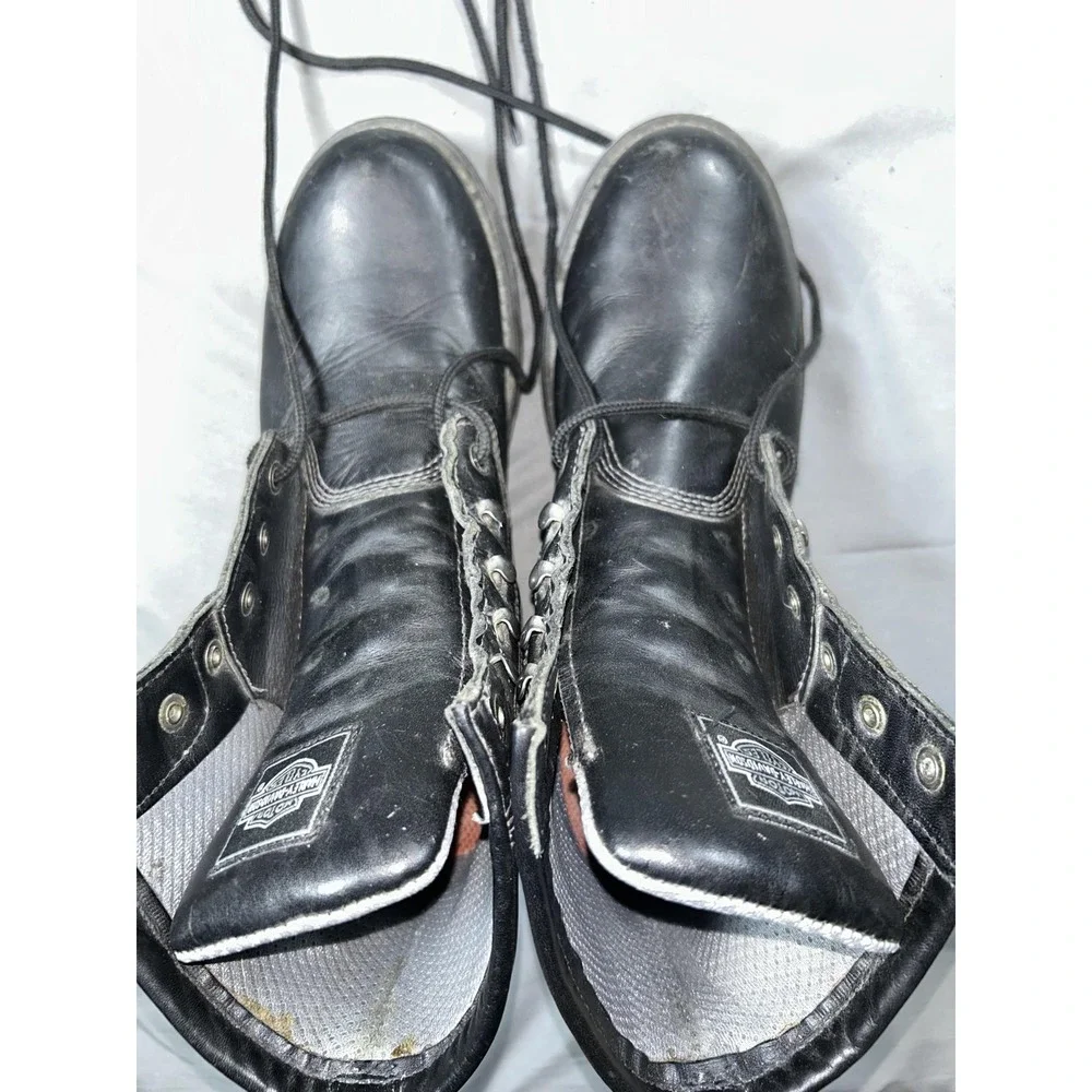Harley-Davidson Boots Mens Size 11 Black Leather Lace Up Ankle Biker 95145